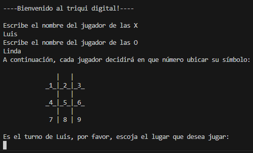 Triqui virtual (Tic Tac Toe) 5