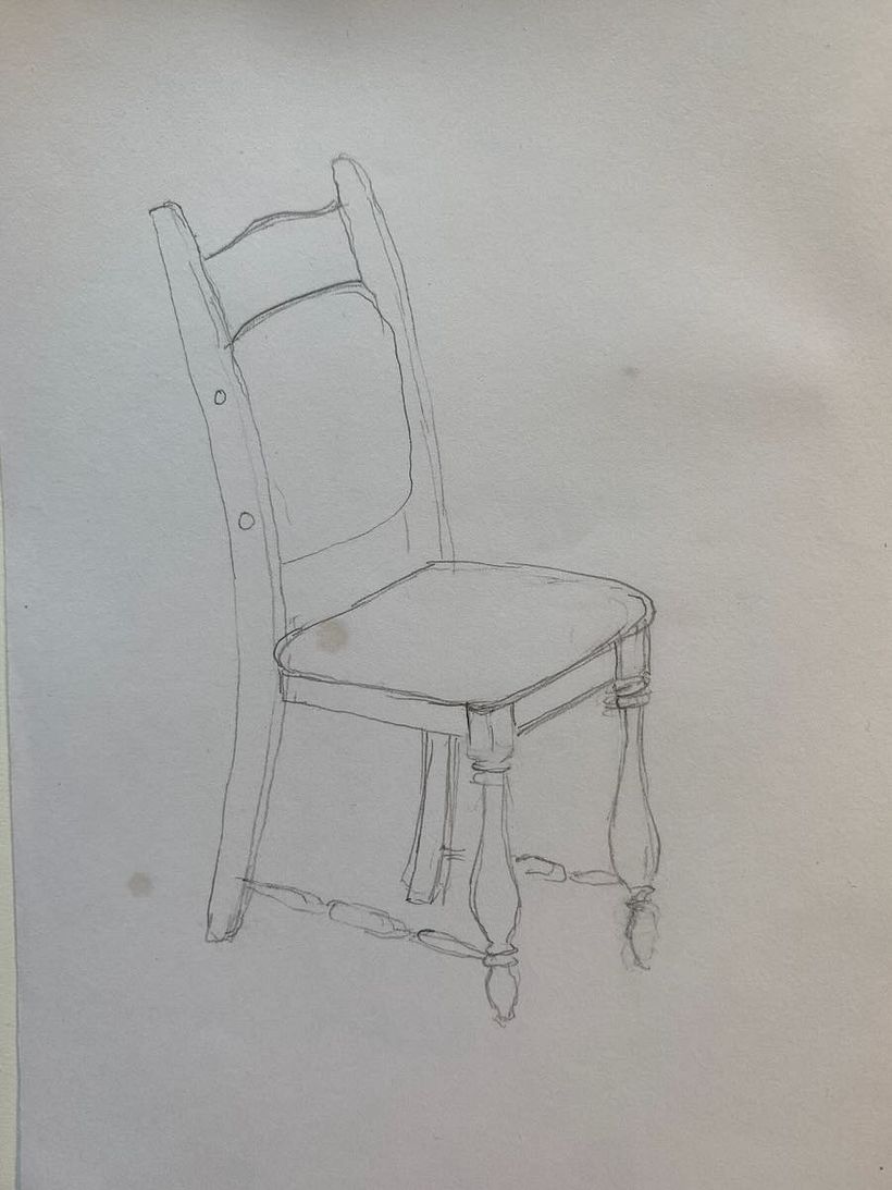 study of a chair for a painting