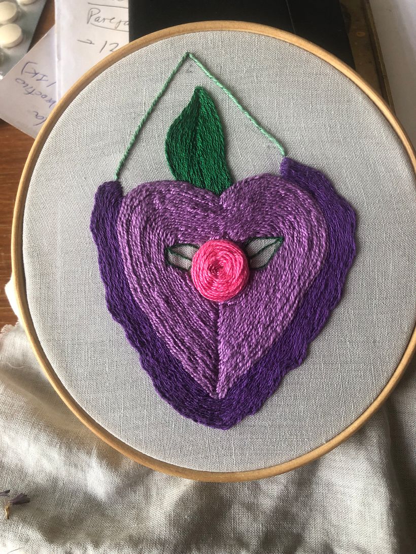 Mi proyecto del curso: Técnicas básicas de bordado: puntadas, composiciones y gamas cromáticas 2