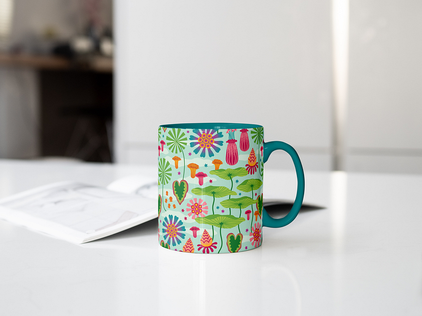 Mock-up of hero print on a mug