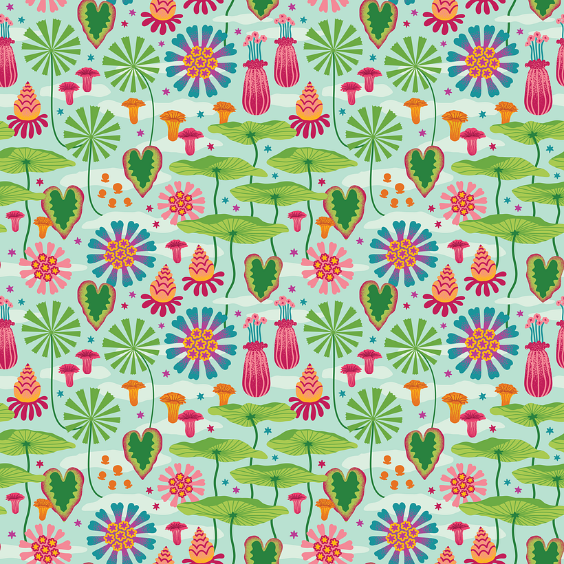 Hero print in repeat