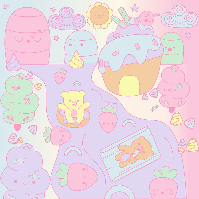 My project for course: Designing Kawaii Worlds: Spread Joy Through Illustration 4