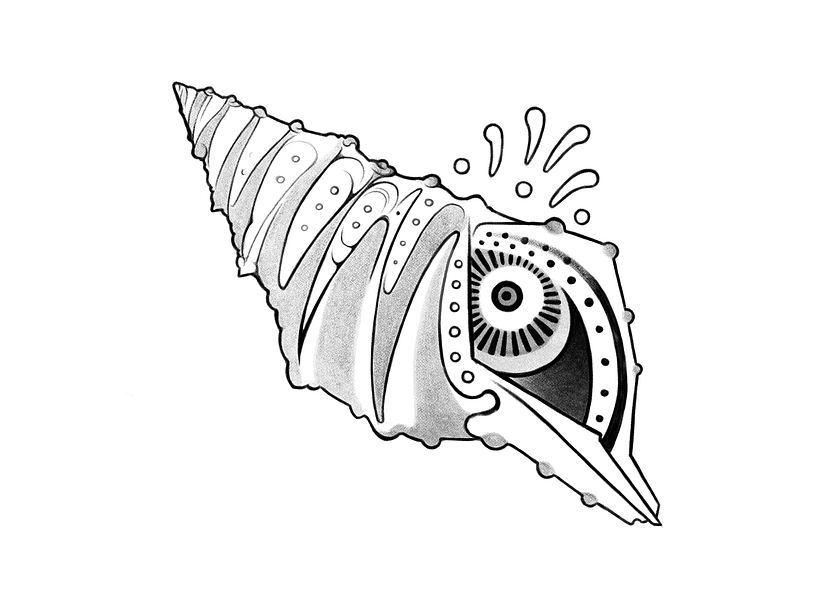 Diseño de tatuaje "Caracola".
