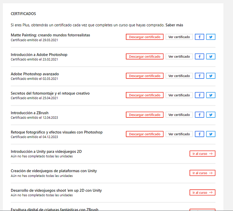 y aquí ni aparece el curso, además me di cuenta que todos los ultimos cursos que compré no aparecen si quiera en el listado.
