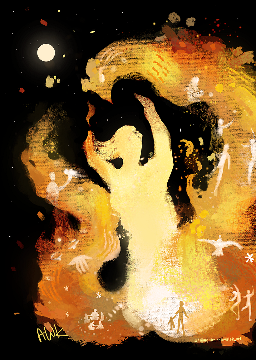 Holy Fire Digital Illustration 2