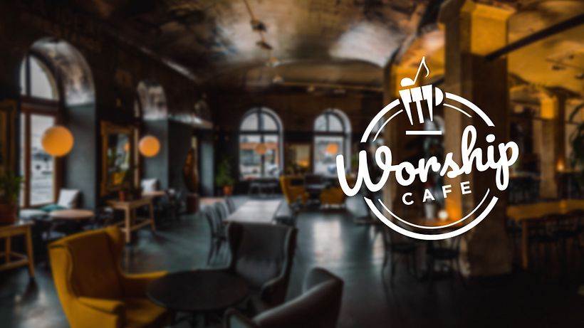 Worship Cafe` Logo Design 1