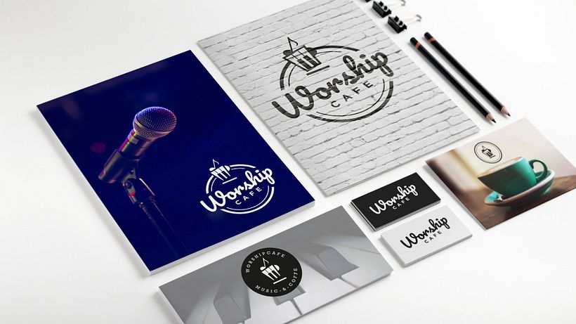 Worship Cafe` Logo Design 9