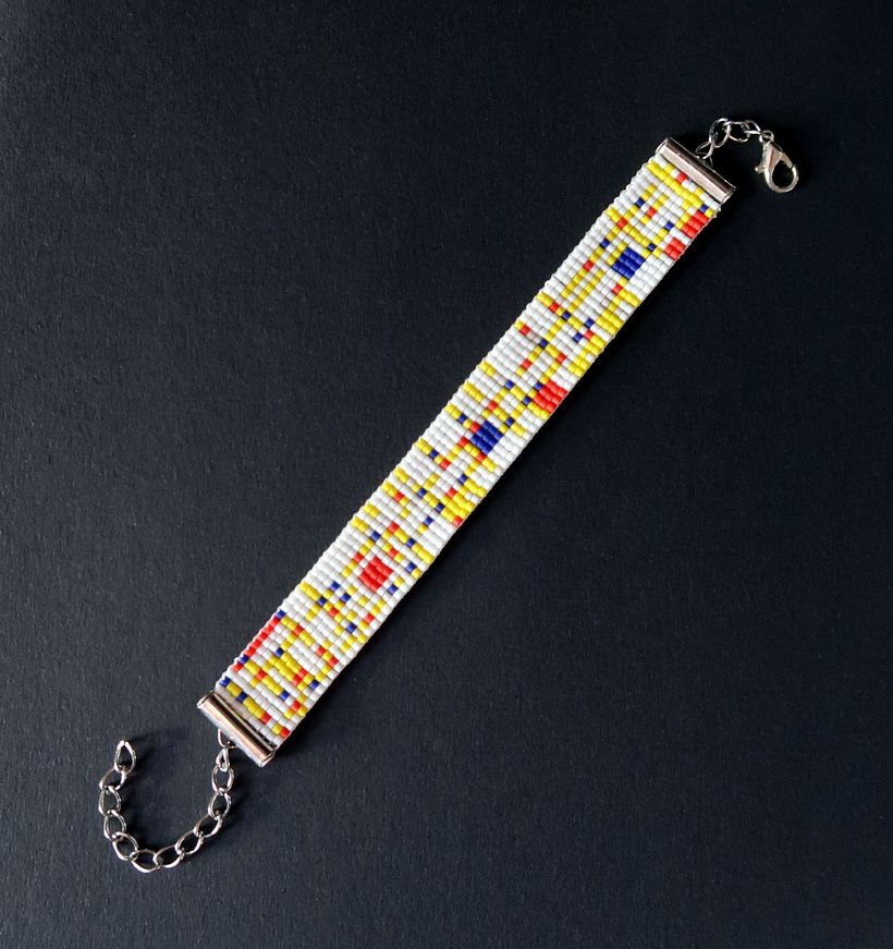 Beading - inspired by the painting of Piet Mondrian 5
