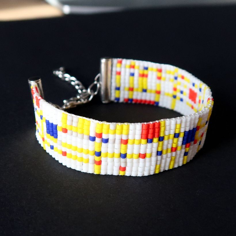 Beading - inspired by the painting of Piet Mondrian 6