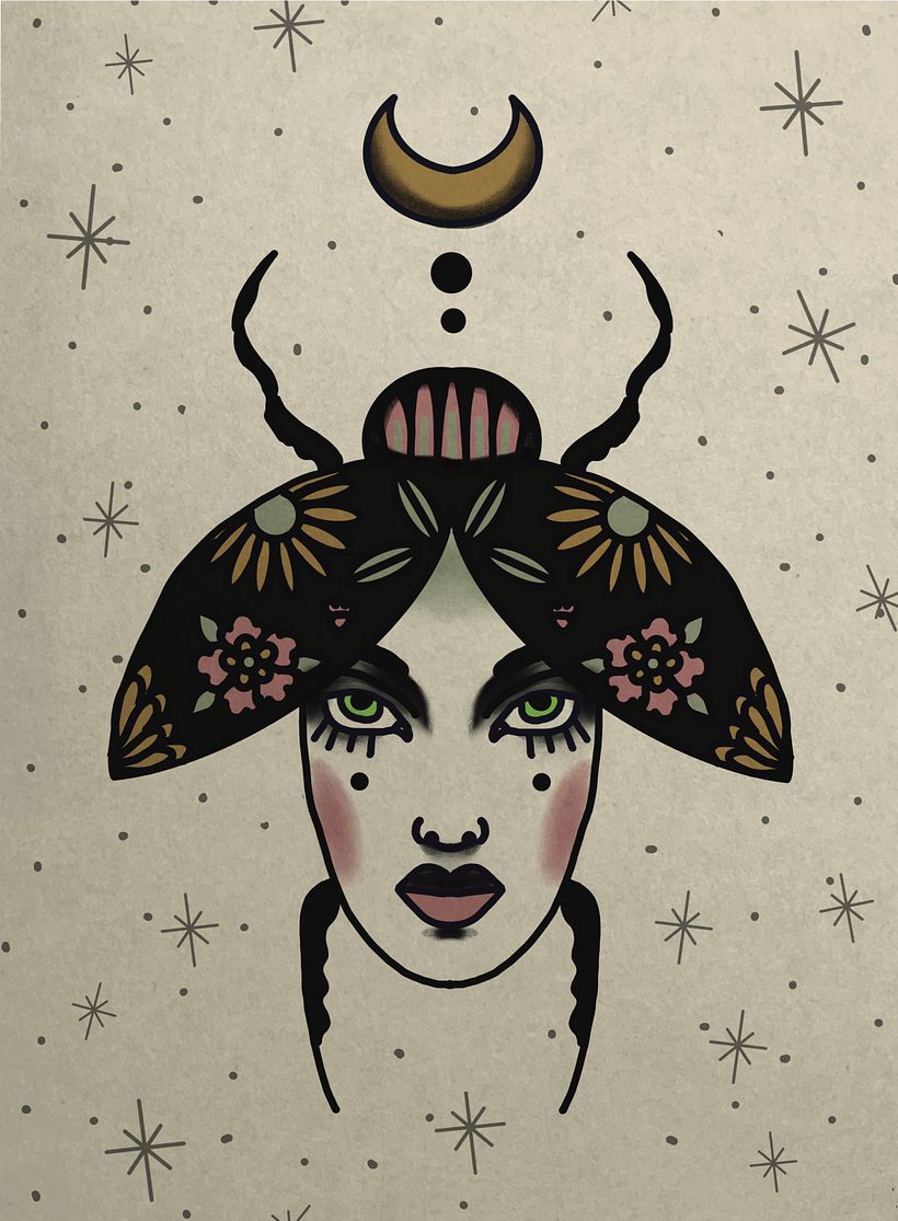 Mon projet final : design de tatouage dans procreate 4