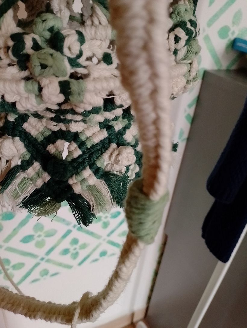 Il mio progetto del corso: Design di lampade in macramè 3
