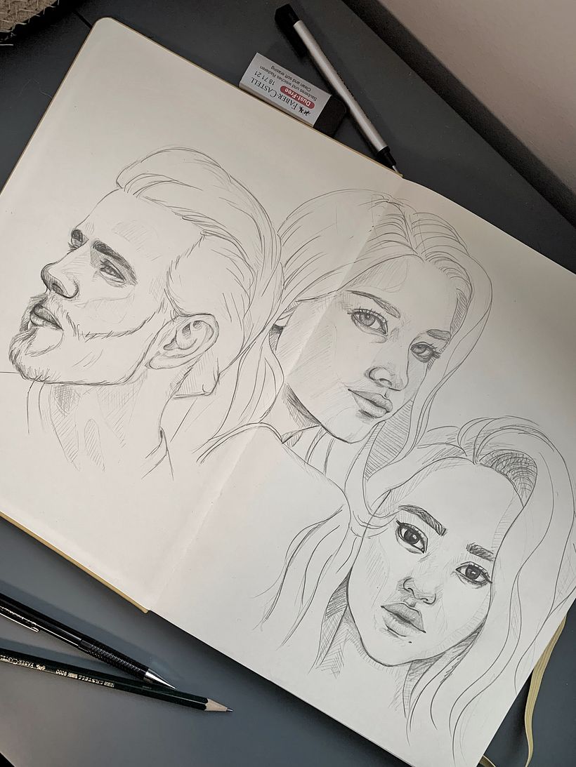 Mon projet du cours : Carnet de portraits : explorez le visage humain 1