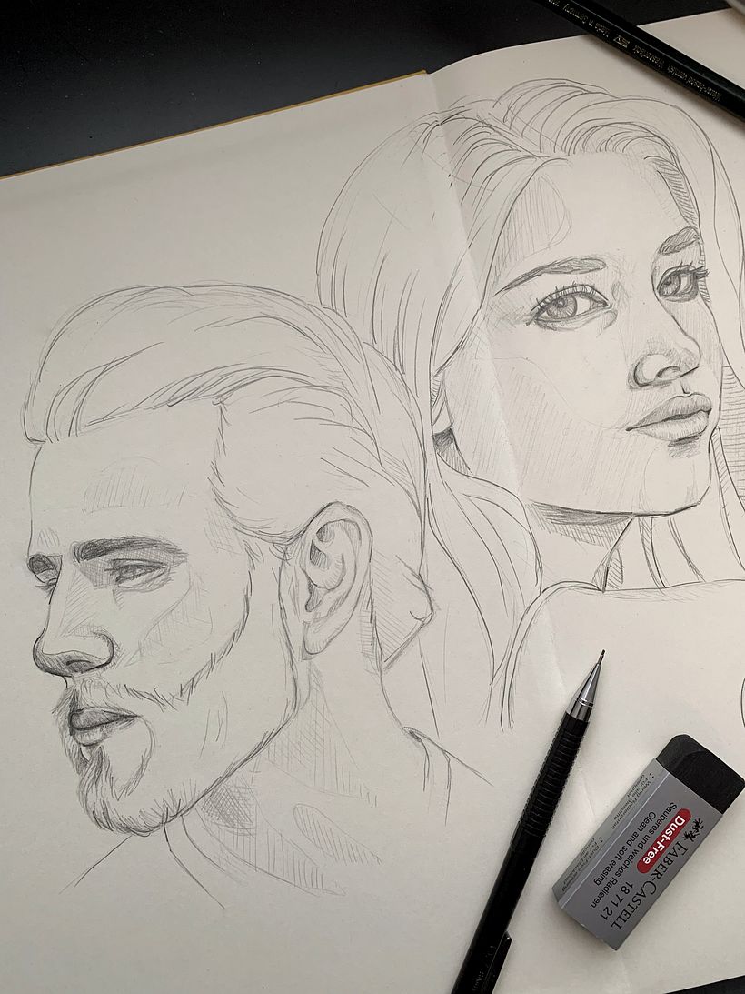 Mon projet du cours : Carnet de portraits : explorez le visage humain 2