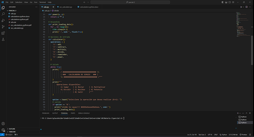 Mi proyecto del curso: Introducción a la programación con Python 2