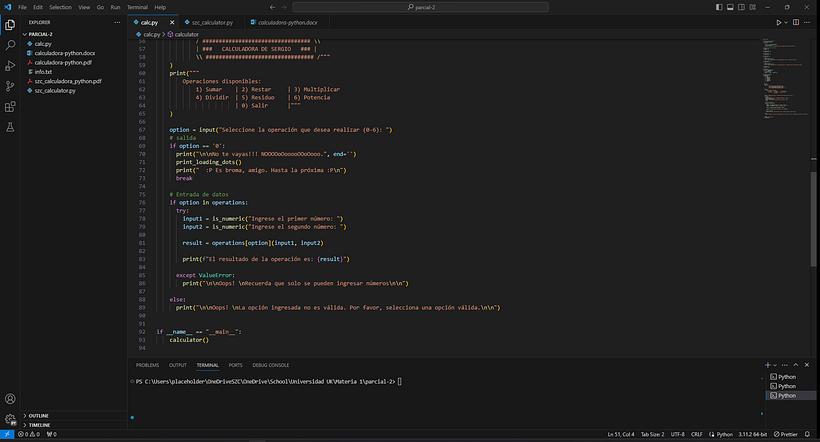 Mi proyecto del curso: Introducción a la programación con Python 3