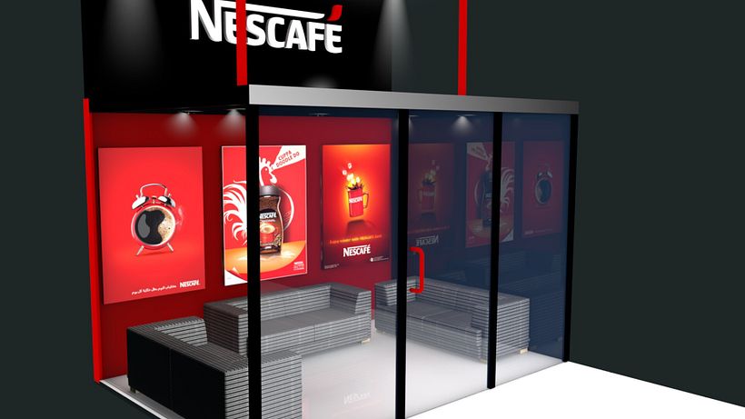 Estudo de Modelagem / Texturização / Iluminação / Render Quiosque NESCAFÉ 6