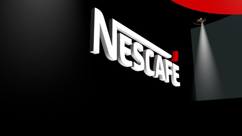 Estudo de Modelagem / Texturização / Iluminação / Render Quiosque NESCAFÉ 2