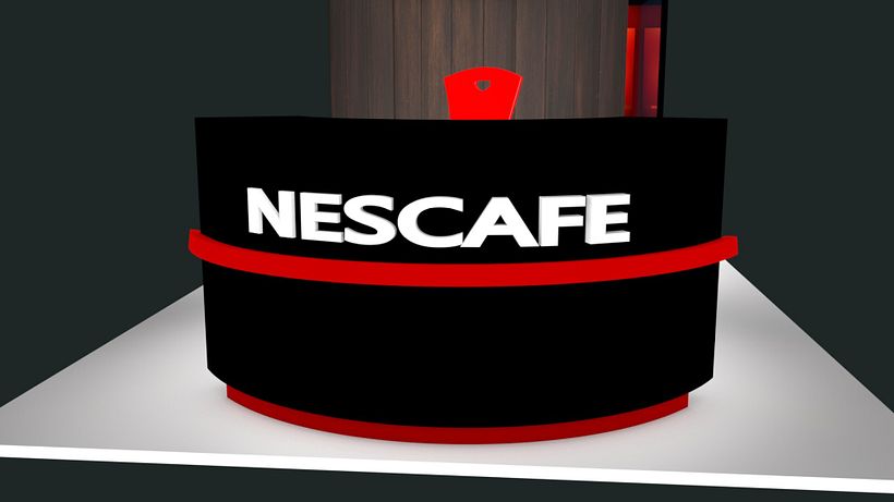 Estudo de Modelagem / Texturização / Iluminação / Render Quiosque NESCAFÉ 12