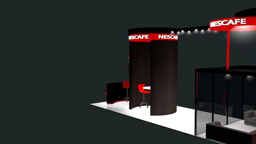 Estudo de Modelagem / Texturização / Iluminação / Render Quiosque NESCAFÉ 13