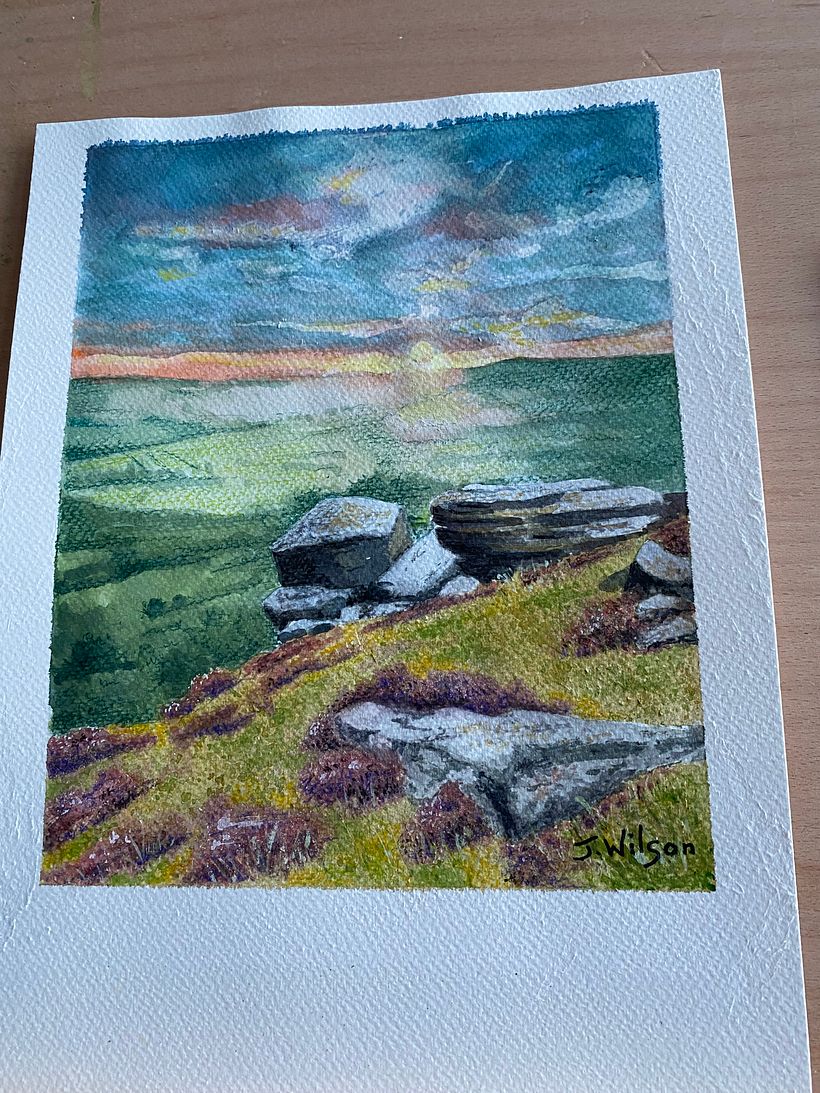 My project for course: Watercolor Landscapes: Experimental Tools and Techniques 2