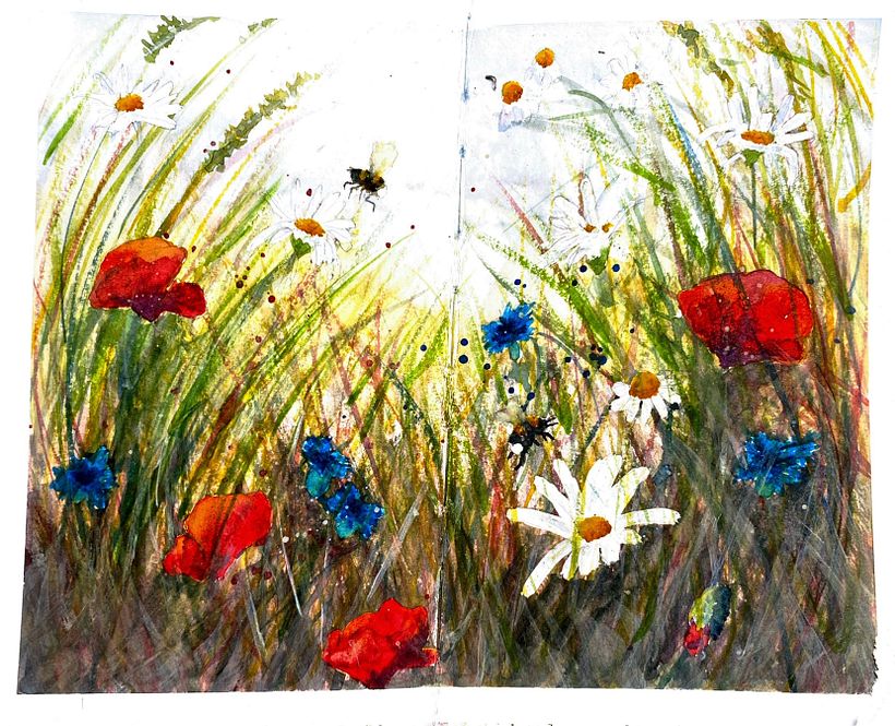 My project for course: Illustrating the Natural World with Watercolor and Charcoal 3
