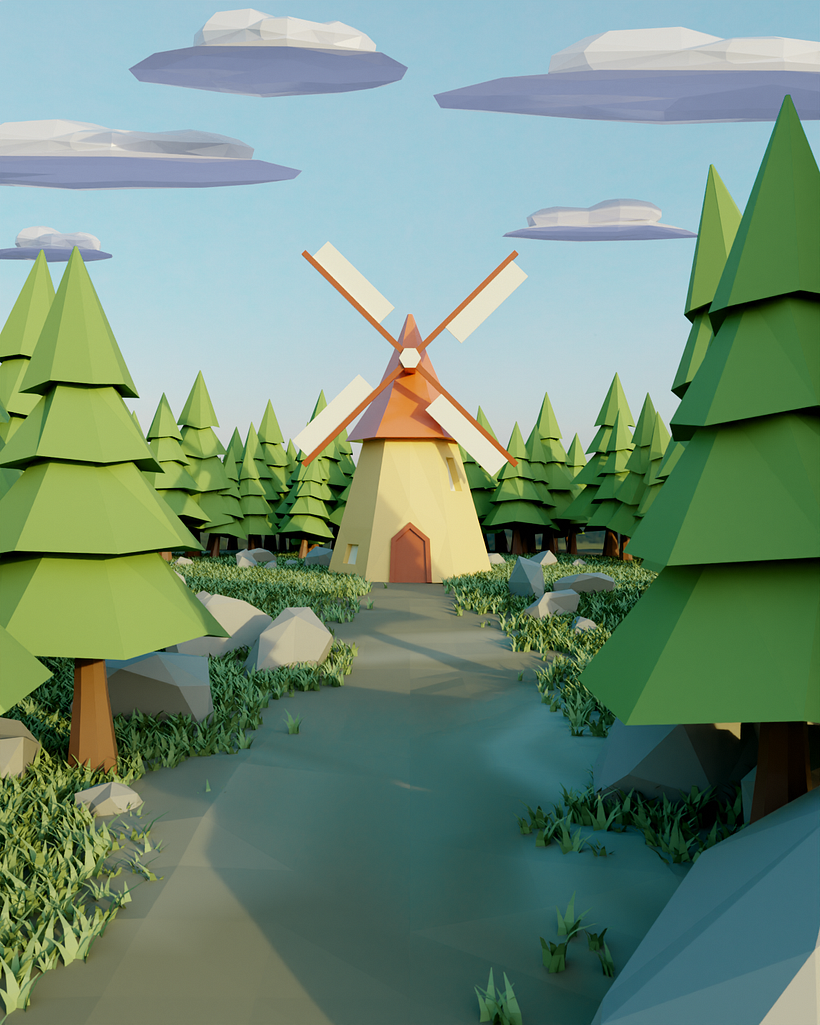 Meu projeto do curso: Modelagem de cenários low poly para vídeo games 1