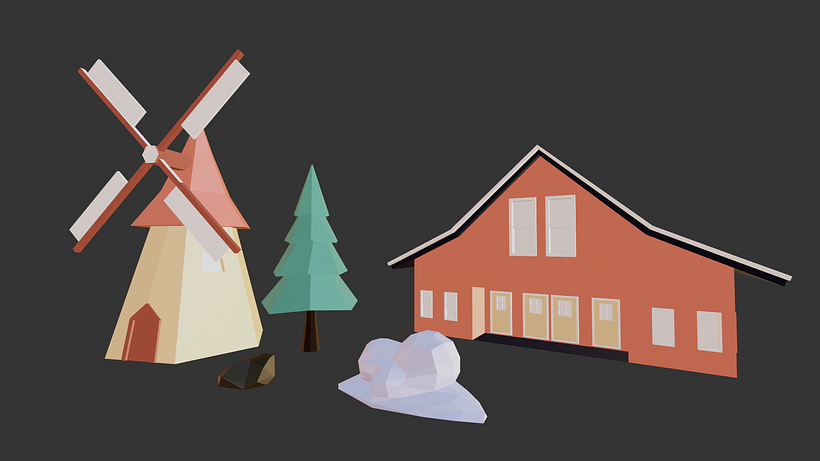 Meu projeto do curso: Modelagem de cenários low poly para vídeo games 2