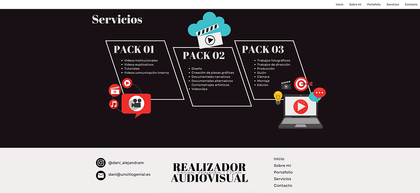 Pagina web - Canva https://dmrealizadoraudiovisual.my.canva.site/