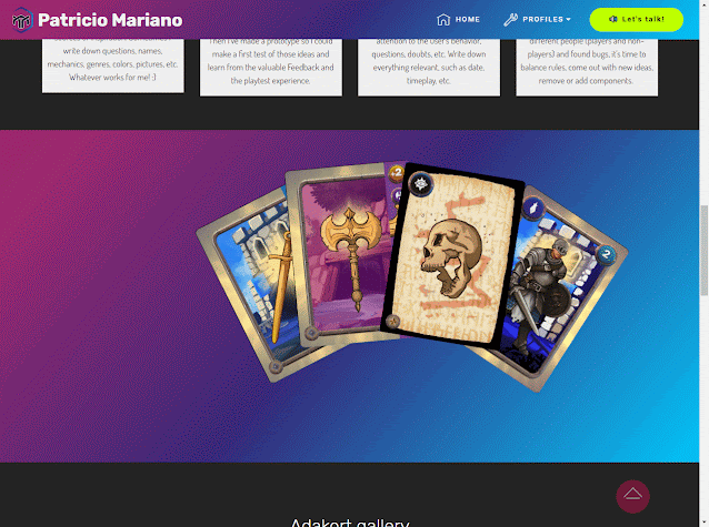 En la imagen se puede ver un canvas interactivo para poder ver el frente y dorso de algunas cartas. Más en mi sitio web.