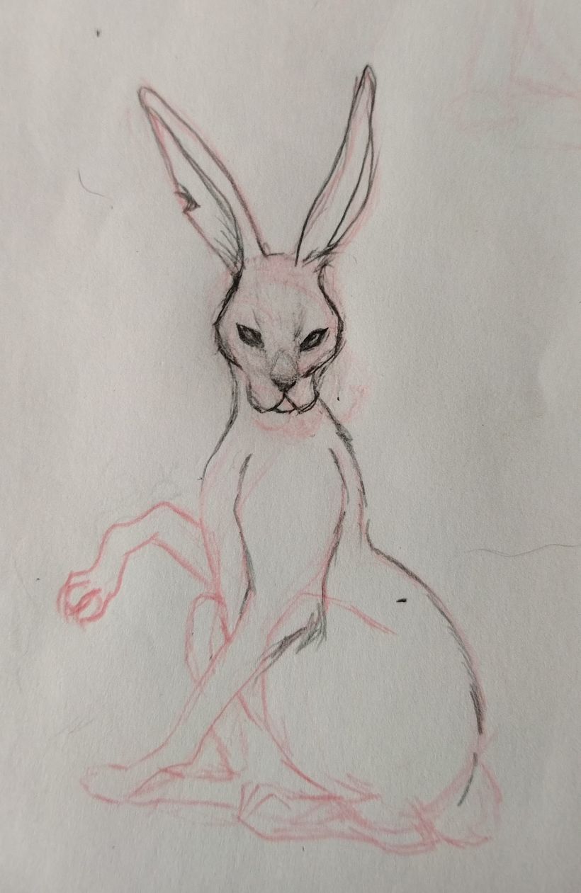 Boceto para la figura animal, imagen original 
