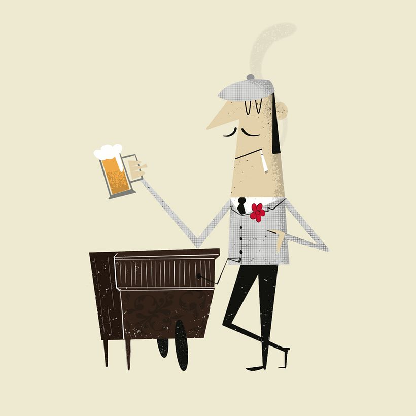 Ilustración para caja de cervezas