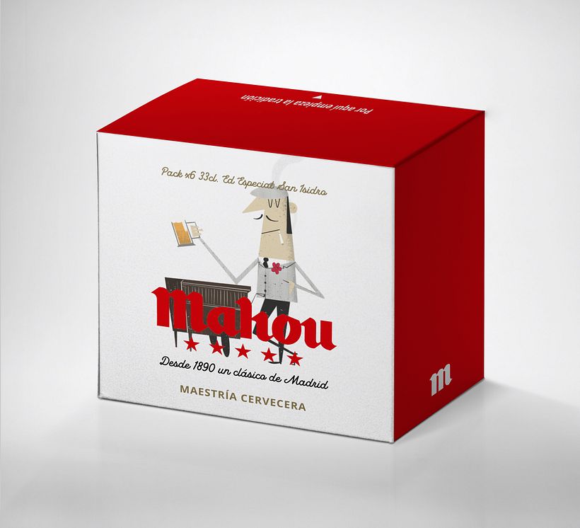 Mockup Caja Mahou 5 Estrelllas Ed. limitada San Isidro