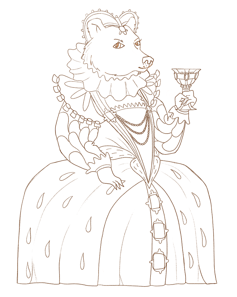 Finalized the drawing, ready to paint!