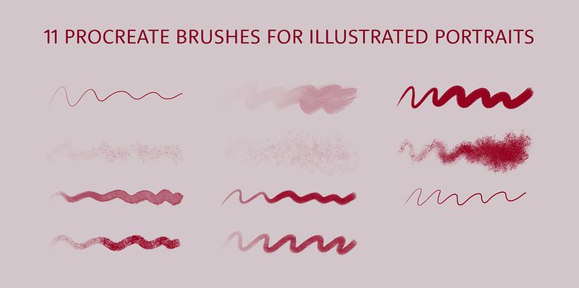 Free Download: Procreate Brushes to create Illustrated Portraits 5