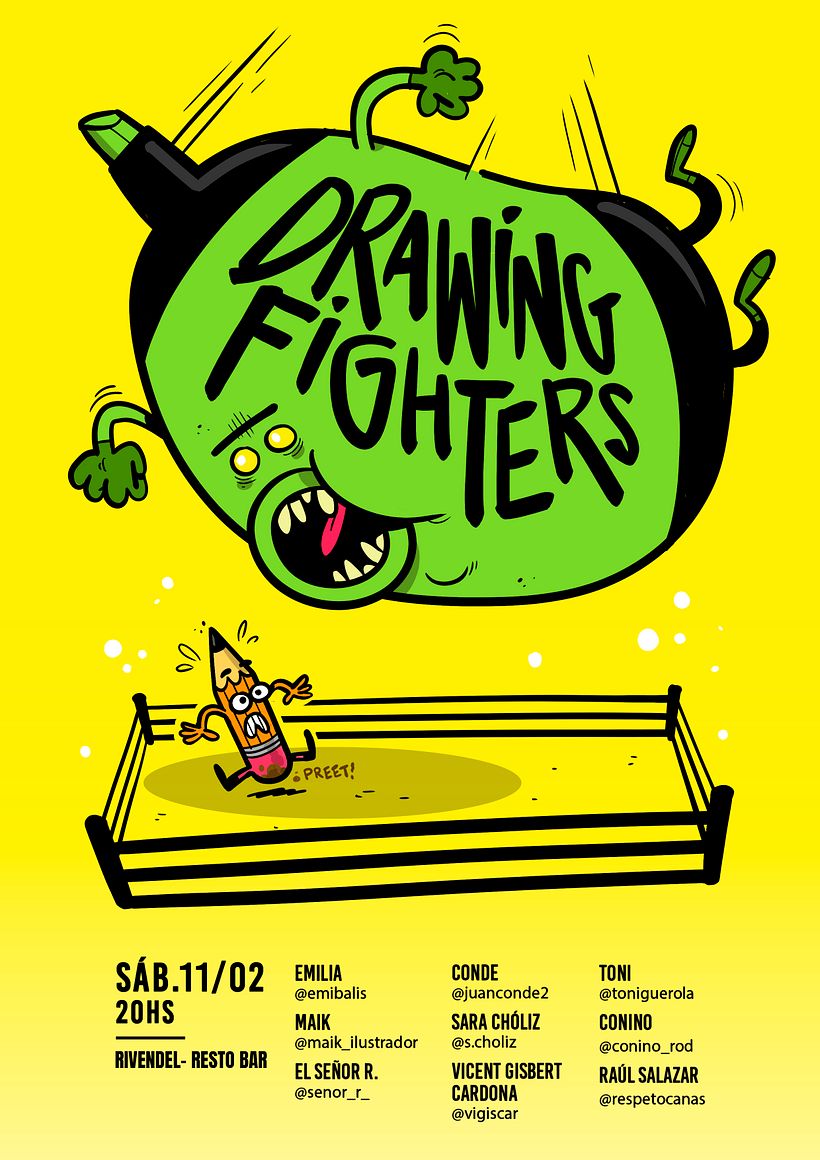 Selección carteles eventos "Drawing Fighters" 1