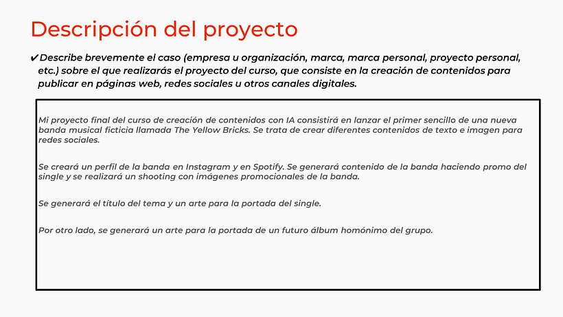 Mi proyecto del curso: Creación de contenidos con IA 2