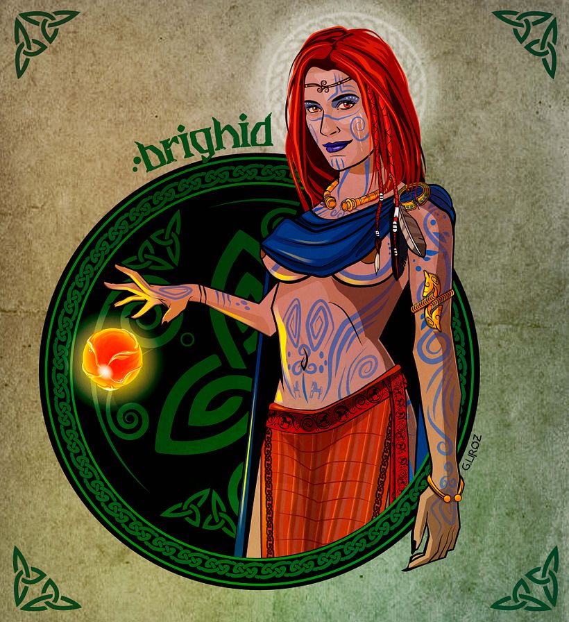La diosa Bríxida, Brighid, Brigit... tantos nombres. Hoy la conocemos como Santa Brígida.