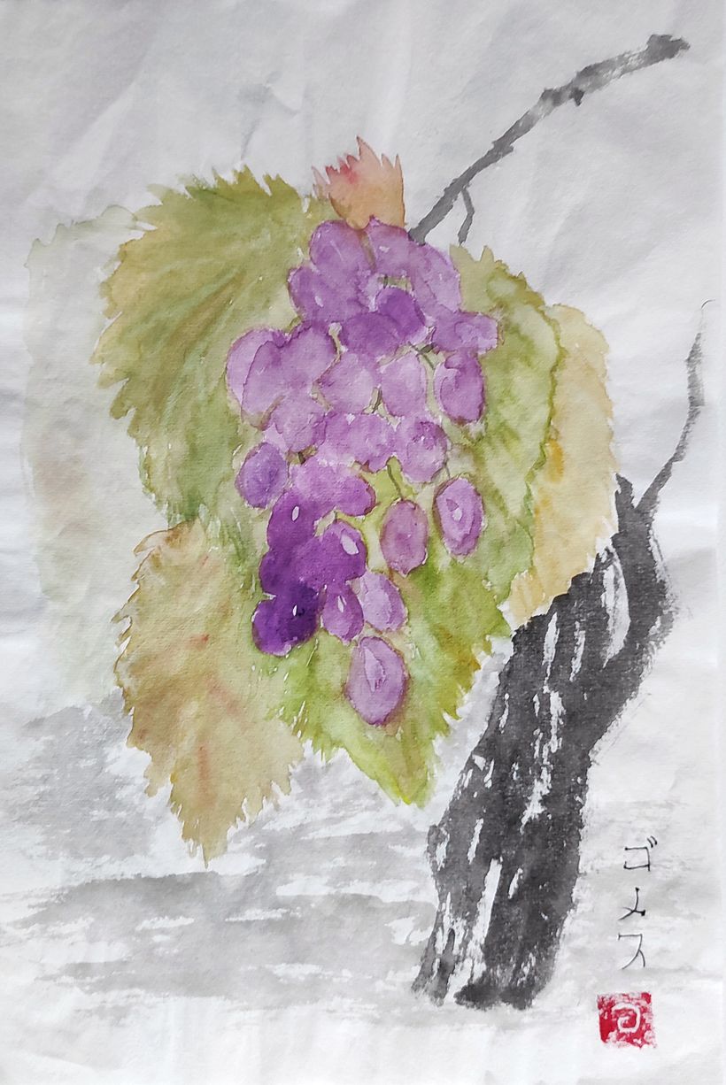 Mi proyecto del curso: Pintura sumi-e a color para ilustraciones florales 4