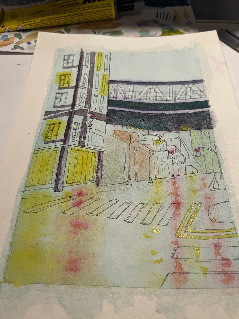 My project for course: Architectural Sketching with Watercolor and Ink 9