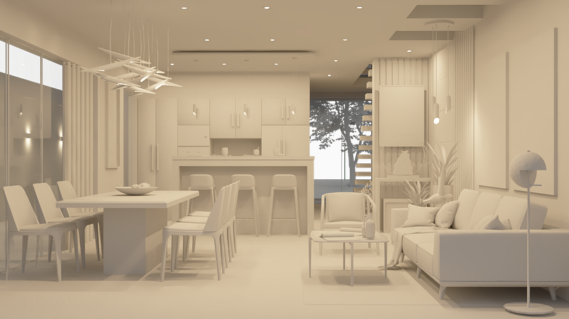 Mi proyecto del curso: Render de interiores con SketchUp y V-Ray Next 3