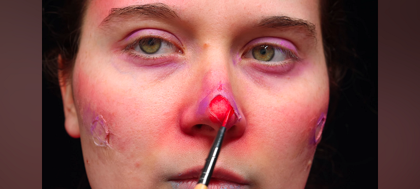 Adding red to the nose.