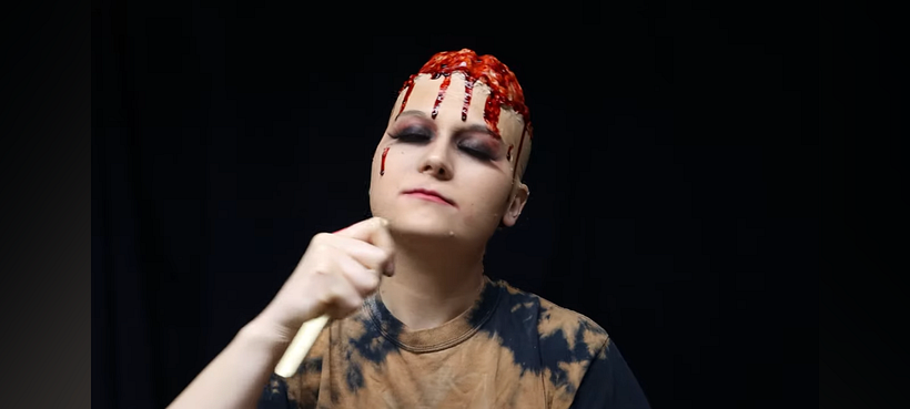Fake splattered blood.