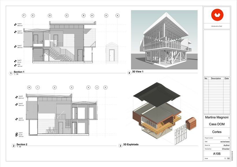 Mi proyecto del curso: Diseño y modelado arquitectónico 3D con Revit 2
