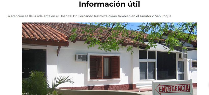 una parte donde se datallaría una sección de utilidad