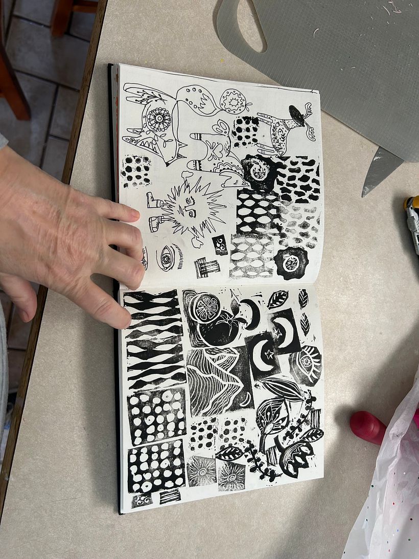 My project for course: Sketchbooking with Handmade Stamps 1