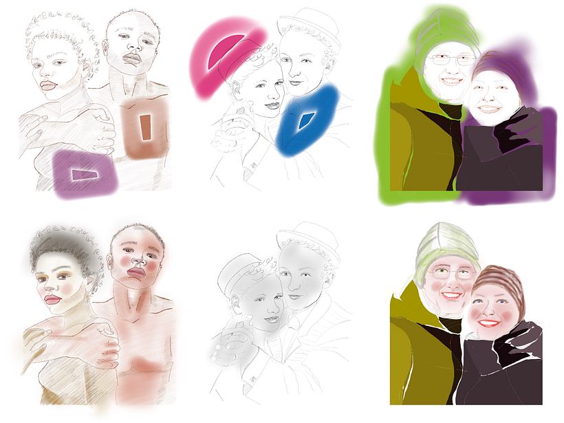 Mein Abschlussprojekt für den Kurs: Illustration von kreativen Porträts mit Procreate 1