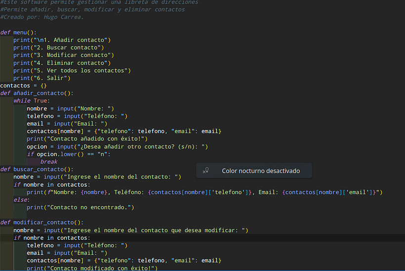 Mi proyecto del curso: Introducción a la programación con Python 3