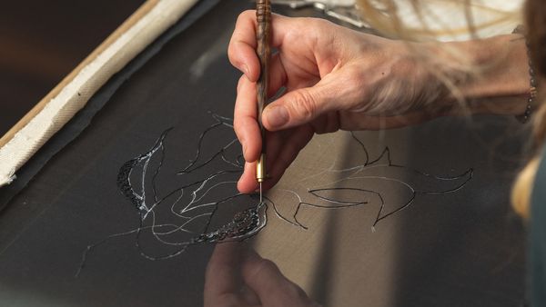 Introducción al bordado de crochet de Lunéville, Leticia Lopez