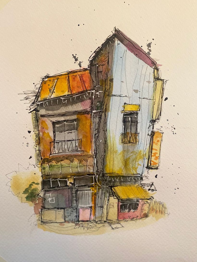 My project for course: Expressive Architectural Sketching with watercolor instead of markers 2