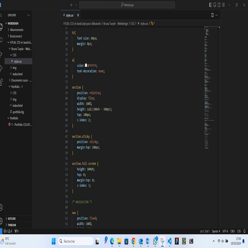 Mon projet du cours : HTLM, CSS et JavaScript pour débutants 5